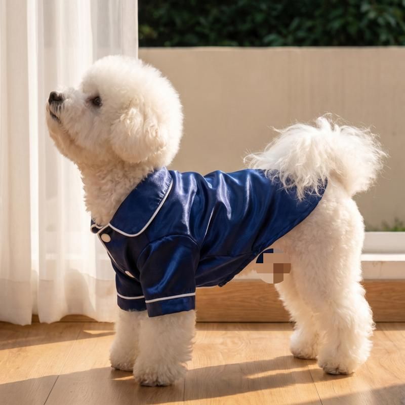 Poochi Pets Satin Feel Pyjamas Blue