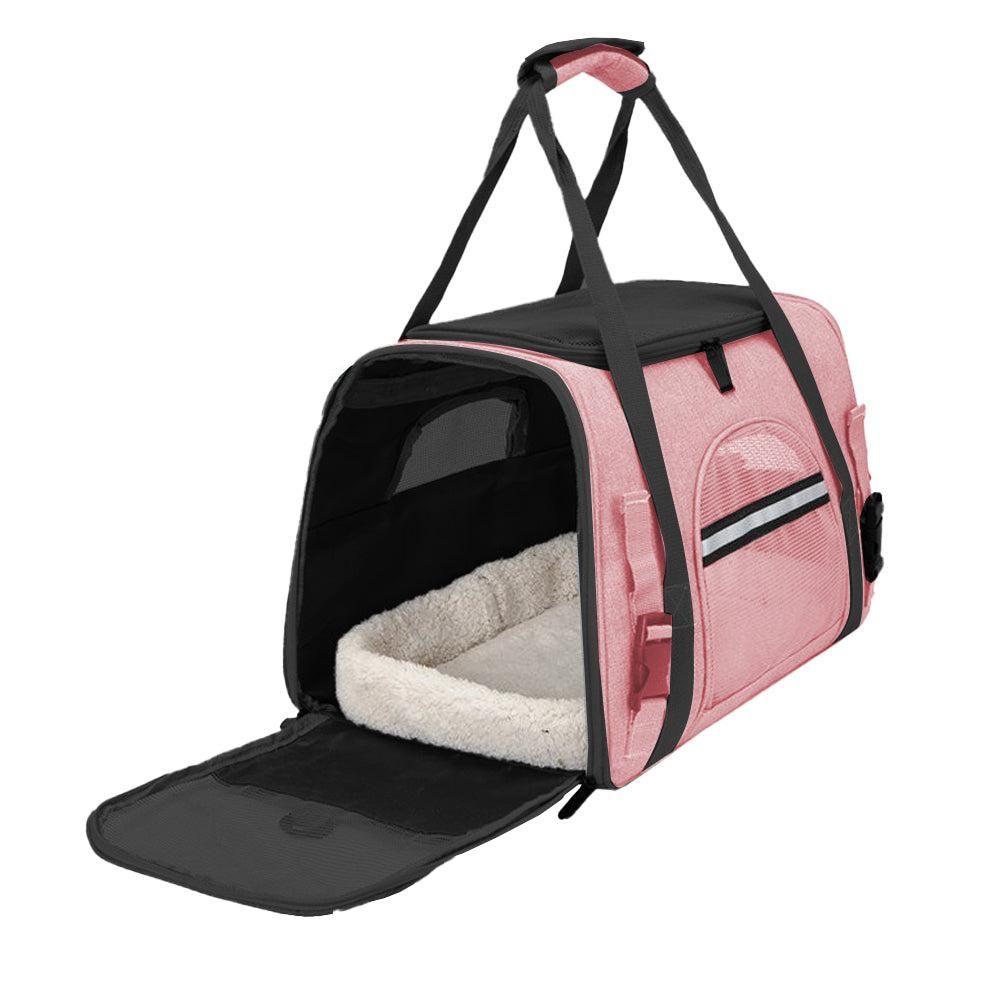 Poochi Pets Plush Soft Pet Carrier Pink