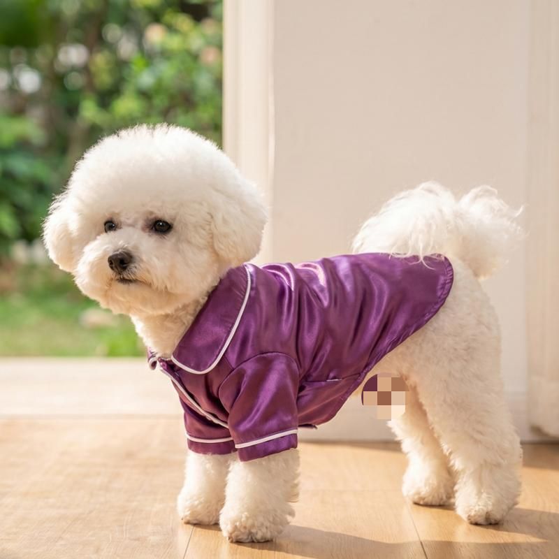 Poochi Pets Satin Feel Pyjamas Purple