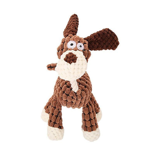 Squeaky Plush Crinkle Teething Dog