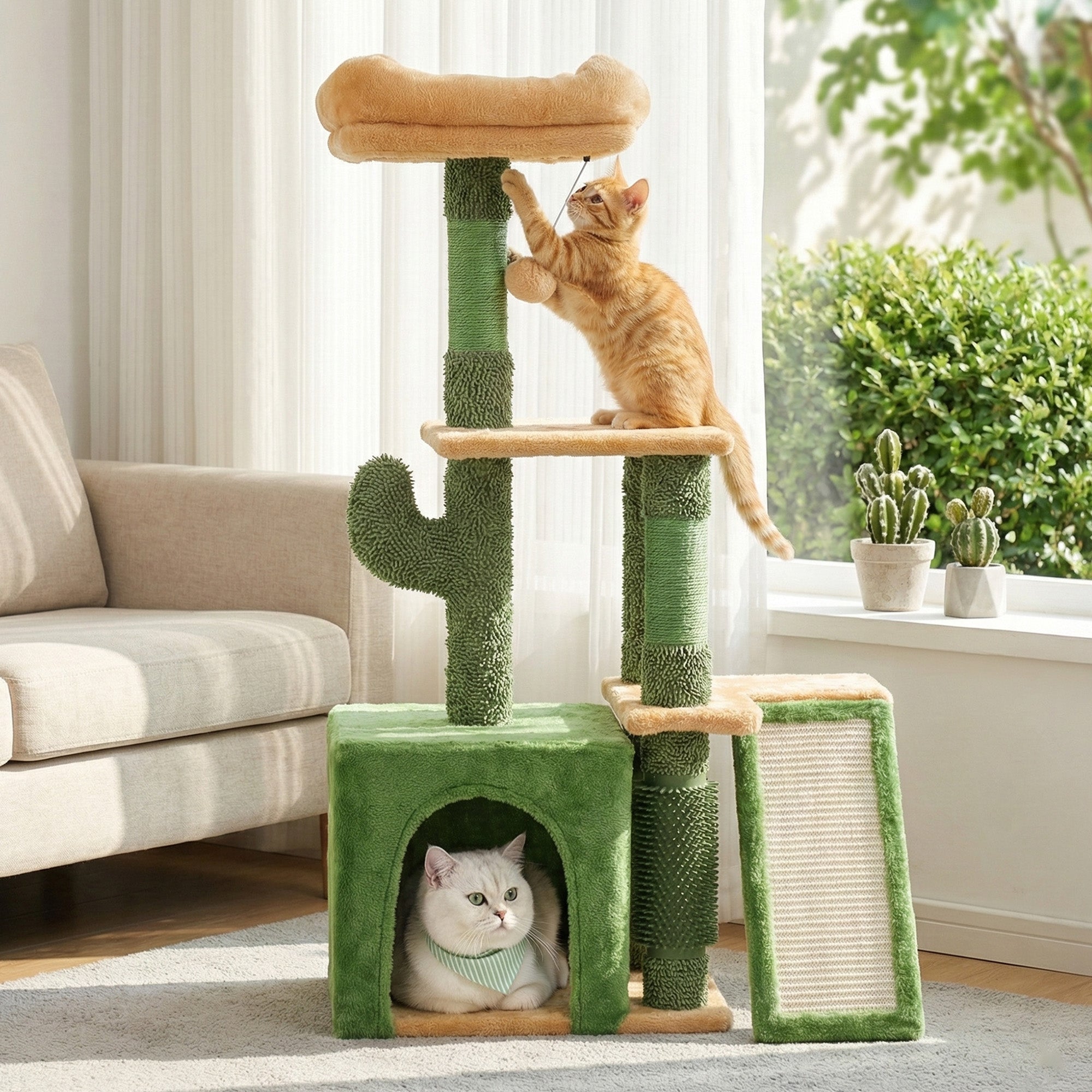 I.PET 101CM CACTUS SCRATCH N' PLAY POST
