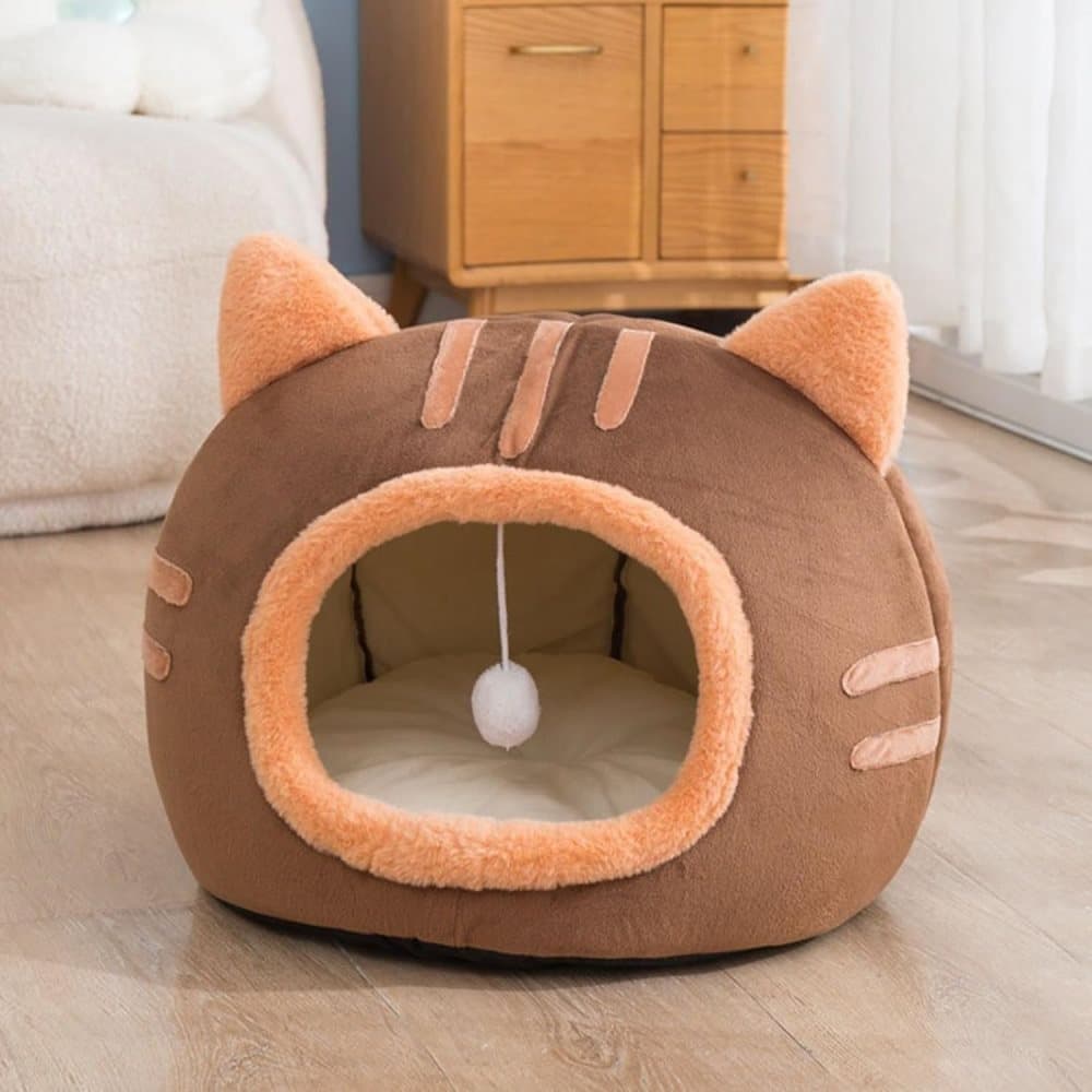 Ultra Soft Sherpa Fleece Cosy Cave Bed