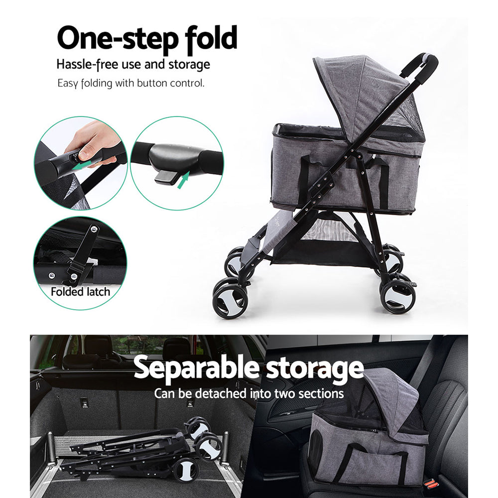 I.PET 4 Wheel Pet Stroller and Carrier