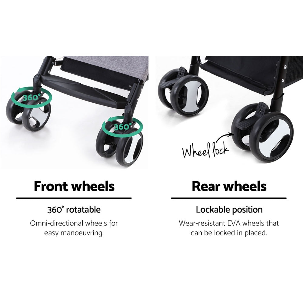 I.PET 4 Wheel Pet Stroller and Carrier