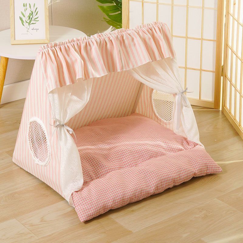 Poochi Pets Canopy Cozy Bed Pink