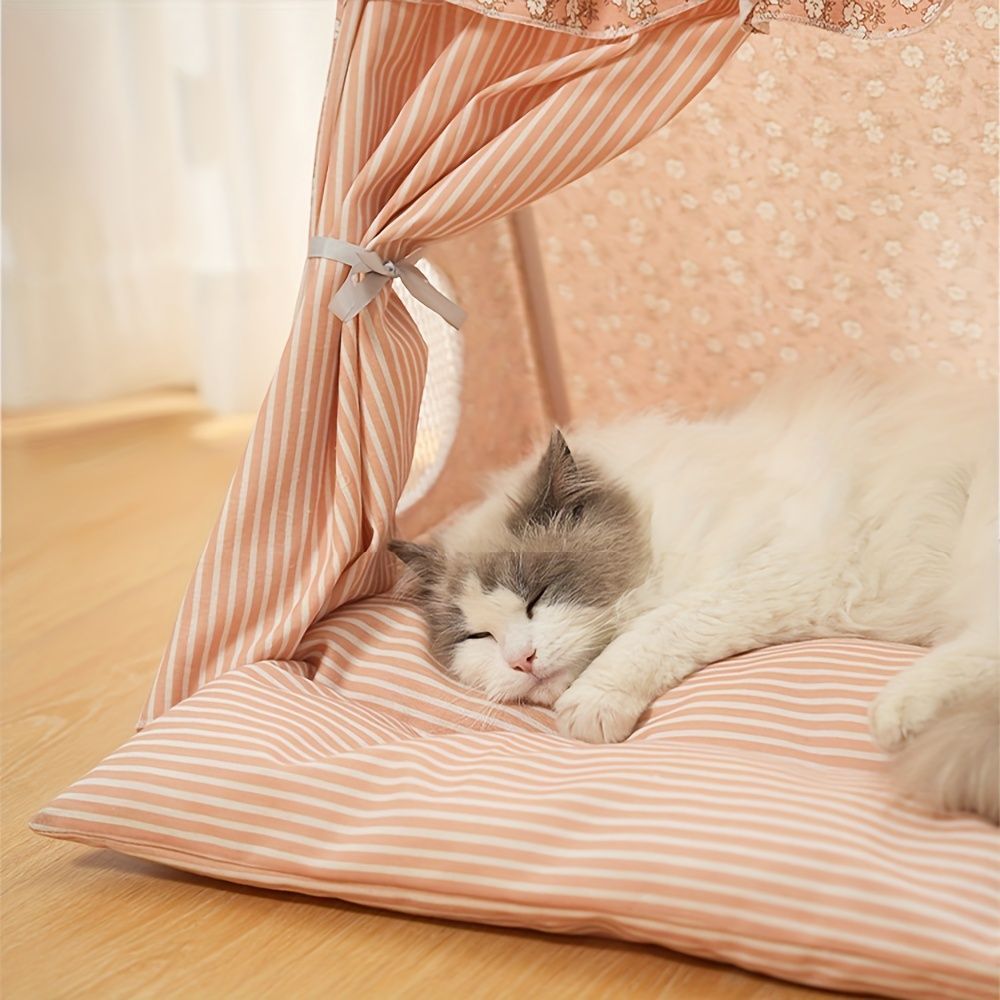 Poochi Pets Canopy Cozy Bed Pink