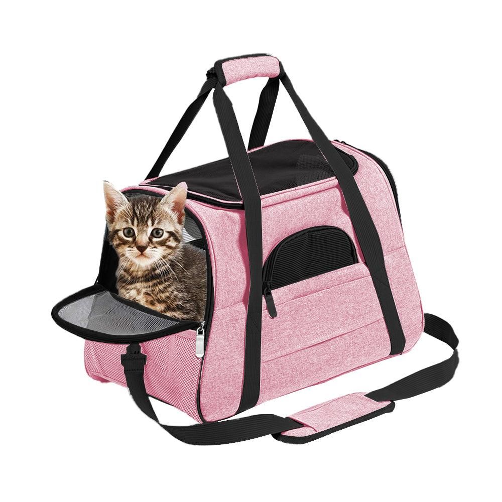 Poochi Pets Plush Soft Pet Carrier Pink