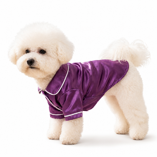 Poochi Pets Satin Feel Pyjamas Purple