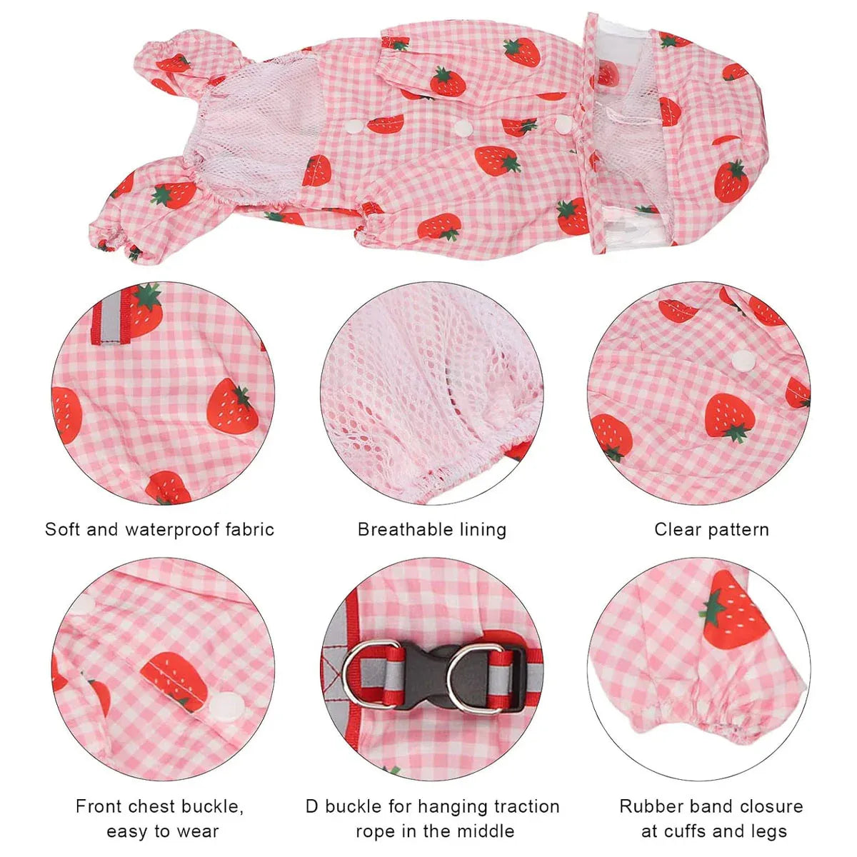 Strawberry Fields Reflective Raincoat