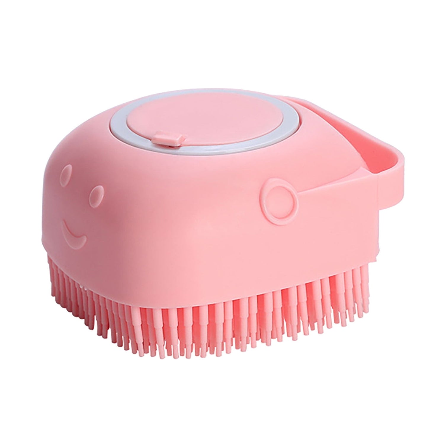 Poochi Pets Soft Pet Scrub Massage Dispenser Grooming Shower Brush